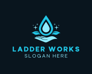 Natural Water Droplet logo design