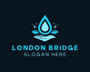 Natural Water Droplet logo design