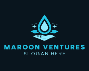 Natural Water Droplet logo design