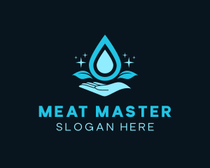 Natural Water Droplet logo design