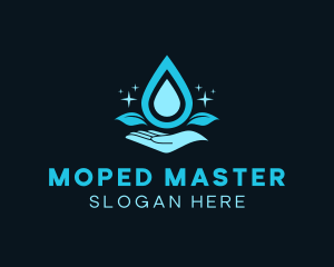 Natural Water Droplet logo design