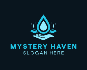 Natural Water Droplet logo design