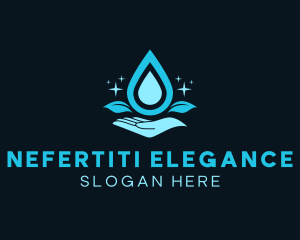 Natural Water Droplet logo design