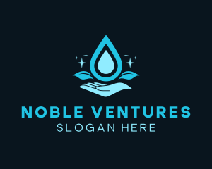 Natural Water Droplet logo design