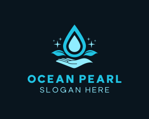 Natural Water Droplet logo design