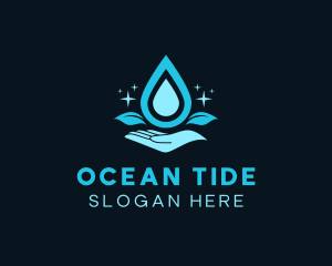 Natural Water Droplet logo design