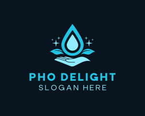 Natural Water Droplet logo design