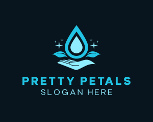 Natural Water Droplet logo design