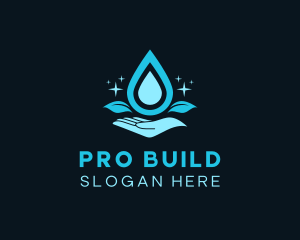 Natural Water Droplet logo design