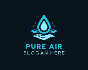 Natural Water Droplet logo design