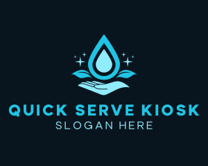 Natural Water Droplet logo design