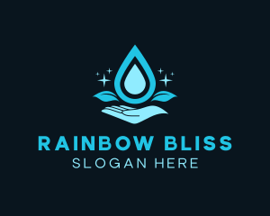 Natural Water Droplet logo design