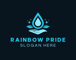 Natural Water Droplet logo design