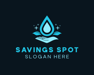 Natural Water Droplet logo design