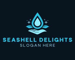 Natural Water Droplet logo design