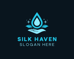 Natural Water Droplet logo design