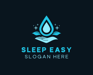 Natural Water Droplet logo design