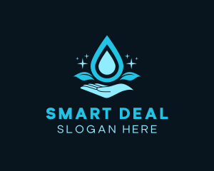 Natural Water Droplet logo design