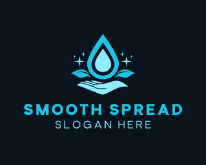 Natural Water Droplet logo design