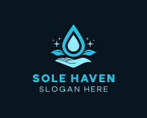 Natural Water Droplet logo design