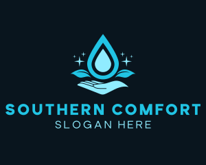 Natural Water Droplet logo design