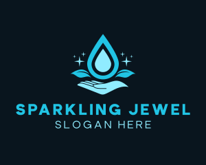 Natural Water Droplet logo design