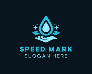 Natural Water Droplet logo design