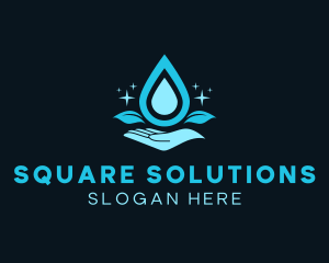 Natural Water Droplet logo design