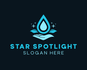 Natural Water Droplet logo design