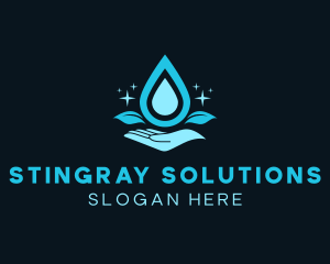 Natural Water Droplet logo design