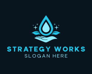 Natural Water Droplet logo design