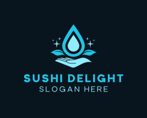 Natural Water Droplet logo design