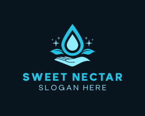 Natural Water Droplet logo design