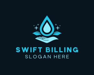 Natural Water Droplet logo design