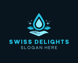 Natural Water Droplet logo design