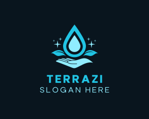 Natural Water Droplet logo design