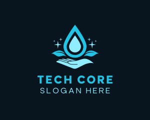 Natural Water Droplet logo design