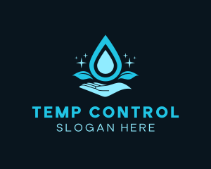 Natural Water Droplet logo design