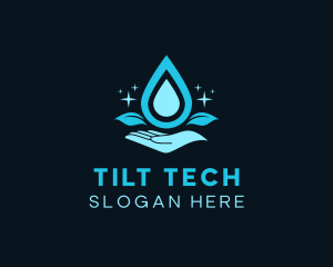 Natural Water Droplet logo design