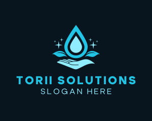 Natural Water Droplet logo design