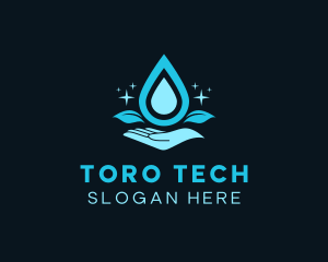 Natural Water Droplet logo design