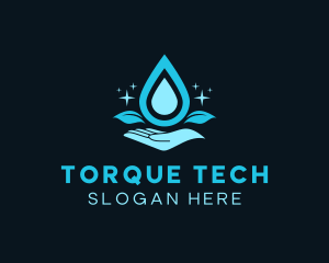 Natural Water Droplet logo design