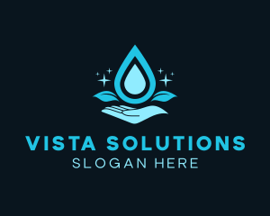 Natural Water Droplet logo design