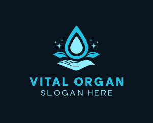 Natural Water Droplet logo design