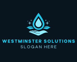 Natural Water Droplet logo design