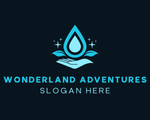 Natural Water Droplet logo design