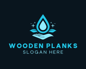 Natural Water Droplet logo design