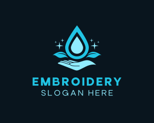 Natural Water Droplet logo design