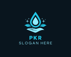 Natural Water Droplet logo design