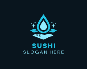 Natural Water Droplet logo design